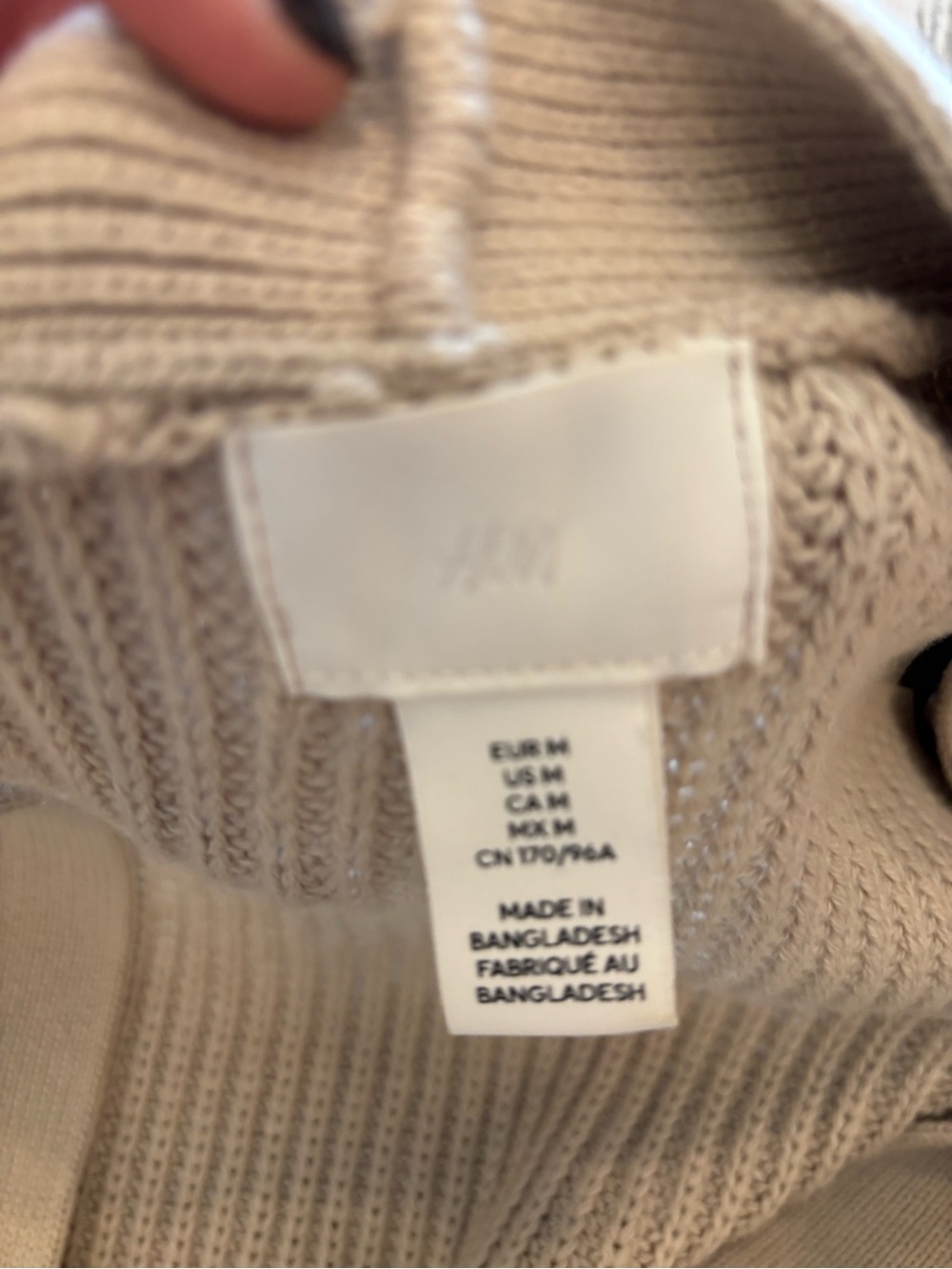 H&M Beige Button-Front Ribbed Cardigan - Picture 3 of 3